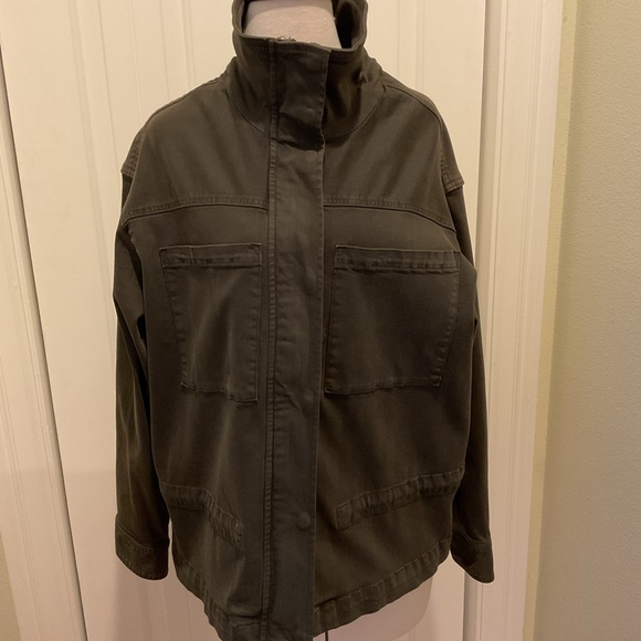 Liverpool Jackets Front Zip Anorak Olive Green Jacket Size M - Picture 4 of 6